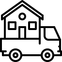 black local moving truck icon